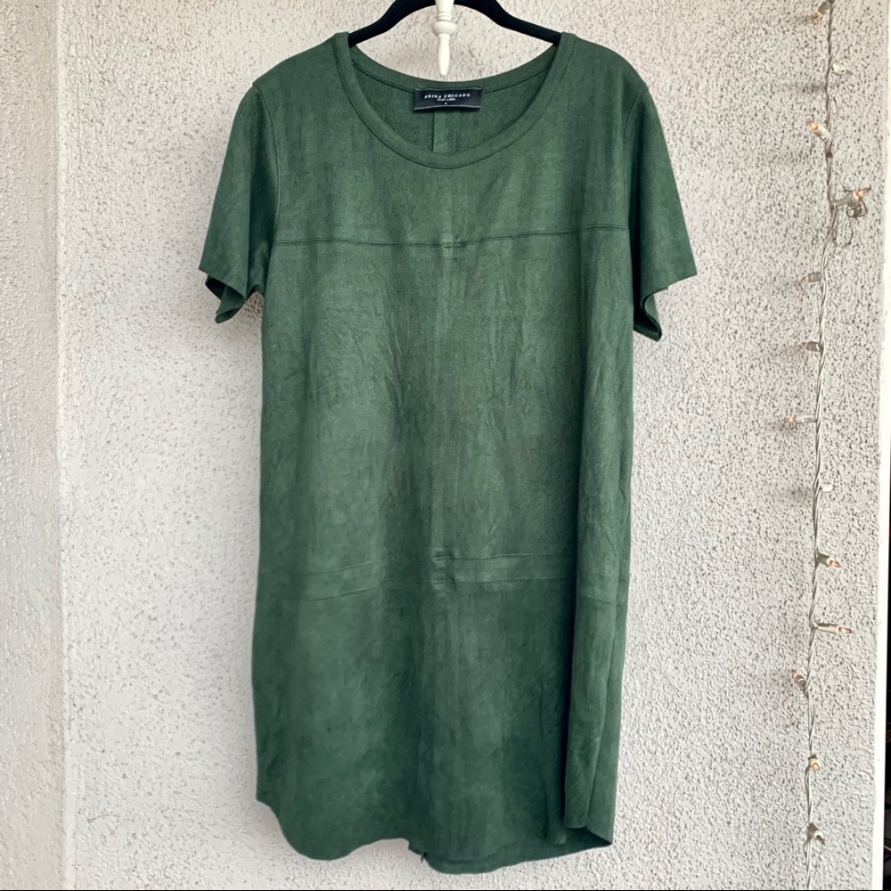 Green Akira t shirt dress